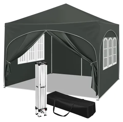 Obrázok produktu pre Páty stan – Skladací – Záhradný pavilón – 3x3 m – Vodotesný – S nastaviteľnou výškou – Gazebo