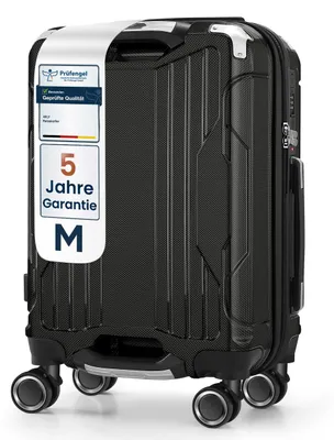 Immagine prodotto di Valigia a mano rigida 4FLY M 54×37×23 cm (36 L) in policarbonato – con lucchetto TSA, 4 ruote doppie girevoli e manico telescopico in alluminio