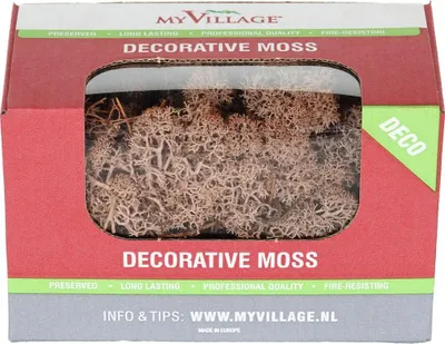 Produktbild von Braunes Moos 50g für saisonale Dekoration, Weihnachtsdörfer und Modellbahnlandschaften