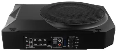 Obrázok produktu pre Subwoofer do auta – Aktívny subwoofer pod sedadlo – 25 cm – Marine bassový box – 1000 W s integrovaným zosilňovačom – 12 V – Ultraplochý dizajn – Čierna farba
