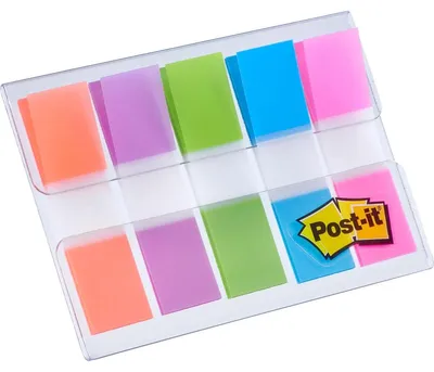 Image de Post-it bande adhésive Index mini, 11,9 x 43,2 mm, 5 couleurs