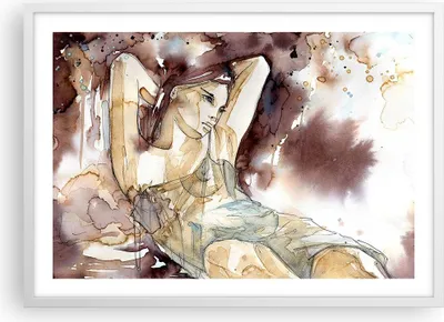 Produktbild von Gerahmtes Poster - Weißer Rahmen - Frau Modell - 70x50 cm - Wand Bild - Wanddeko - Wandbilder - Kunstposter - Wandposter - Bilderrahmen - Bilder - Kunstdruck - Wandbild - P2WAA70x50-3552