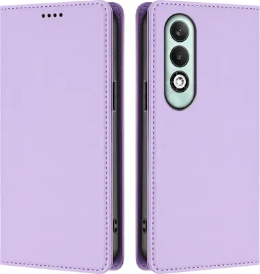 Immagine prodotto di Custodia in pelle per Oppo K12X 5G, custodia magnetica in Finto cuoio con supporto viola chiaro