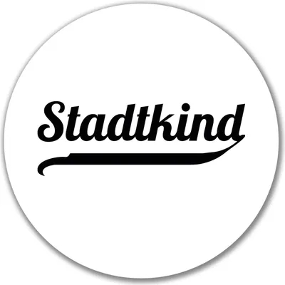 Produktbild von Huuraa Aufkleber Stadtkind Schriftzug 10cm rund Sticker Geschenkidee