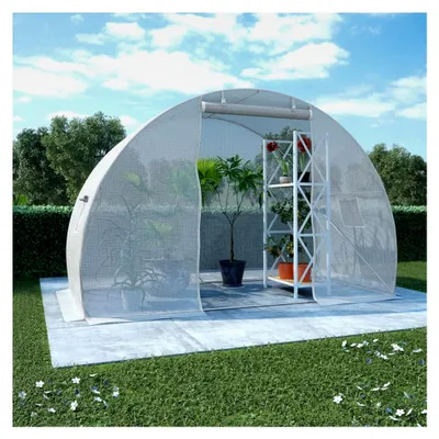 Produktbild von Gewächshaus 4,5 m² 300x150x200 cm Überwinterungszelt für Pflanzen aus Kunststoff und legiertem Stahl, klar