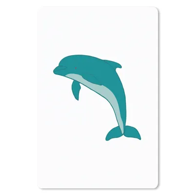 Produktbild von MuchoWow® Mauspad Mousepad Delfin - Kinder - Weiß - Jungen - Mädchen 40x60 cm - Mousepads - Maus Mat - Pad - Mausunterlage - Schreibtisch Accesoire