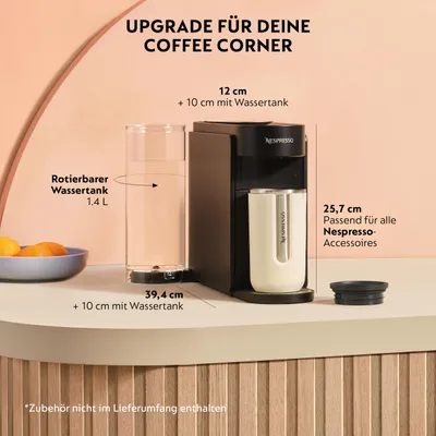 Produktbild von Nespresso Krups VERTUO Up Ink Black, XN9408 inkl. 3 Kaffeesorten, Farbe:Black