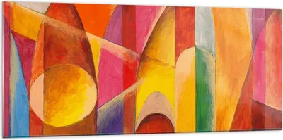 Produktbild von Bilder auf glas - Abstraktion modern - 120x50cm - Glasbilder - Wandbilder - Kunstdruck - zum Aufhängen bereit - Wanddekoration aus Glas - Glas Bilder - Wandbild auf Glas - Einteilig - GAB120x50-3619