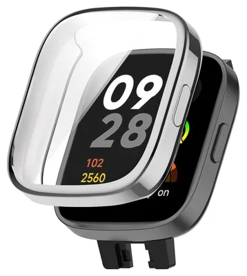 Produktbild von Full Coverage Electroplating TPU Watch Case Silber für Xiaomi Redmi Watch 3 Case