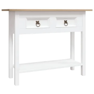 Produktbild von Konsolentisch Mexiko-Stil Kiefernholz Weiß 90x34,5x73 cm