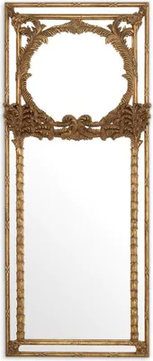Produktbild von Casa Padrino Luxus Mahagoni Wandspiegel Antik Gold 95 x 9,5 x H. 229,5 cm - Rechteckiger Garderoben Spiegel - Wohnzimmer Spiegel - Garderoben Möbel - Wohnzimmer Möbel - Luxus Möbel