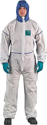 Image de Combinaison de protection ANSELL 1800 WN CMF CVRL taille 3XL, taille:XL, couleur:blanc/bleu
