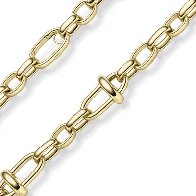 Produktbild von 19,5mm Phantasie-Armband Armkette aus 585 Gold Gelbgold 21cm