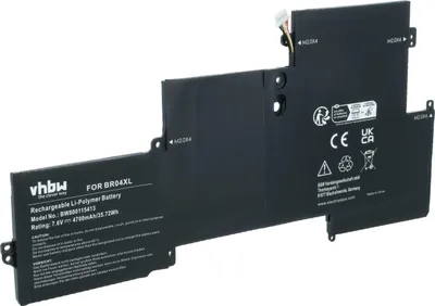 Produktbild von vhbw Akku kompatibel mit HP EliteBook Folio 1020 G1-L4A53UT, Folio 1020 G1-L3H25AA, Folio 1020 G1-L3H22AA Notebook (4700 mAh, 7,6 V, Li-Polymer)