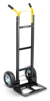 Produktbild von Humberg HM-516, zusammenklappbarer Transportrollstuhl, 250 kg Tragfähigkeit, schwarz-gelb