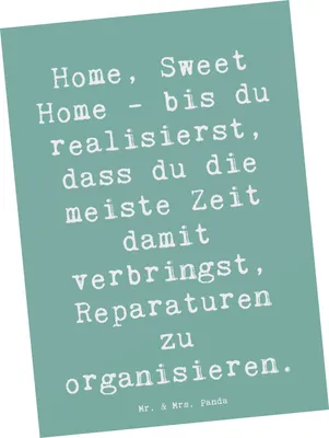 Produktbild von Mr. & Mrs. Panda bildkarte Spruch Geborgenheit im Zuhause - Meeresbrise - Geschenk, Zitat, Ansichtskarte, Motivation, Postkarten, Postkarte, Heim, Kunstkarten, lieben