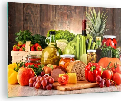 Produktbild von Bilder auf glas - Lebensmittel Gemüse Brokkoli Fleisch - 70x50cm - Glasbilder - Wandbilder - Kunstdruck - Wanddekoration aus Glas - Glas Bilder - Wandbild auf Glas - GAA70x50-3182