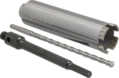 Produktbild von Diamantbohrkrone Ø 52 mm Nutzlänge 180 mm mit 6-kant-Aufnahme 200 mm und Zentrierbohrer 240 mm Segmenthöhe 10 mm Diamant Bohrkrone Trockenbohrkrone Kernbohrer Betonbohrkrone Kernbohrkrone BTEC