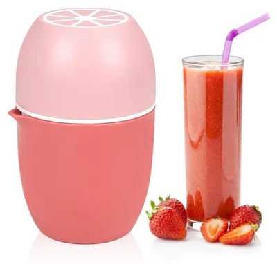 Produktbild von Manuelle Zitruspresse - Saftpresse für Zitronen Limetten Orangen und Grapefruits - Rosa