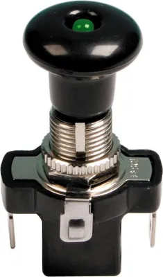 Produktbild von Lampa Zug/Druck-Schalter mit LED - 12/24V - Grün - 10A