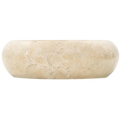 Image de vidaXL Lavabo 40x12 cm marbre crème