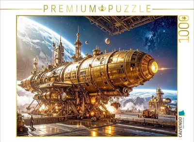 Produktbild von CALVENDO Puzzle Startrampe auf einer Raumstation | 1000 Teile Lege-Größe 64x48cm Foto-Puzzle für glückliche Stunden