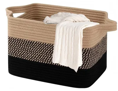 Image de Panier de rangement pour enfants avec poignées - Panier pliable pour les jouets et les vêtements