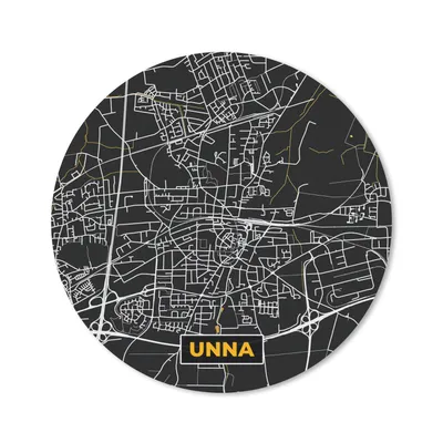 Produktbild von MuchoWow® Mauspad Mousepad Schwarz und Gold - Stadtplan - Unna - Deutschland - Karte 50x50 cm - Mousepads - Maus Mat - Pad - Mausunterlage - Vinyl