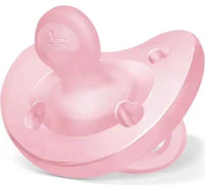 Image de Sucettes en silicone Chicco PhysioForma 6-16 mois, ensemble de sucettes douces et souples, favorise la respiration physiologique et le bon développement de la bouche, rose 6-16 mois Rose
