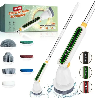 Produktbild von 7-in-1 Akku Spin-Schrubber - elektrische Hand-Reinigungsbürste - Mehrzweck für Küche Bad Toilette - Kunststoff