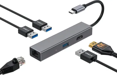 Image de Hub USB CoolBox Hub miniDOCK4 USB-C Gris