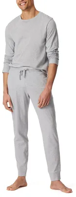 Produktbild von Schiesser Herren Schlafhose, Baumwolle, grau-Mel, Größe 52