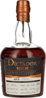 Image de Dictador BEST OF 1982, rhum colombien, référence 080516/PC108, édition limitée, 42,8 %, 0,70 litre.