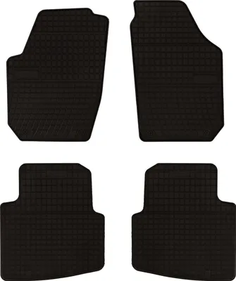 Obrázek produktu pro Gumové autokoberce pro na míru pro Skoda Roomster (2006-2015, kombivan) černé, sada 4 ks, s úchyty