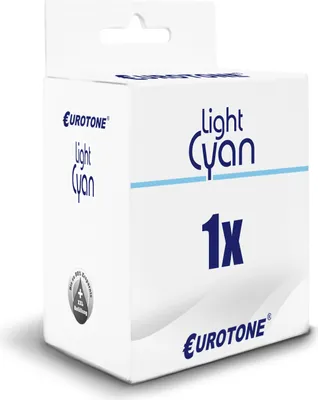 Produktbild von 1x Eurotone Tintenpatrone Alternative für Epson T0805 C13T08054010 Blau hell Cyan light