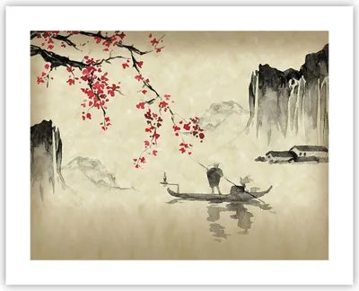 Produktbild von Poster - Poster ohne Rahmen - Blume Kirschen Japan - 50x40 cm - Wand Bild - Wanddeko - Wandbilder - Kunstposter - Wandposter - Bilder - Kunstdruck - Wanddekoration - Wandbild - P2XAA50x40-5020
