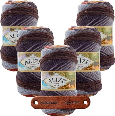 Produktbild von 5 x ALIZE Burcum Batik 7942 mit Label