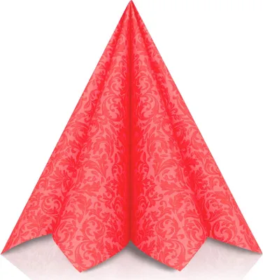 Produktbild von GRUBly Airlaid Serviette Ornaments in Rot, 40 x 40 cm, 50 Stück