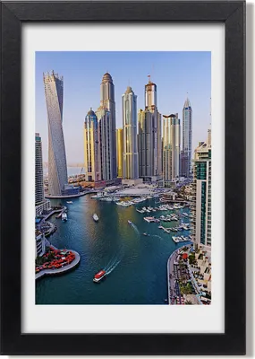 Produktbild von Bild 20x30 MDF-Rahmen, Wandkunst Bucht von Dubai