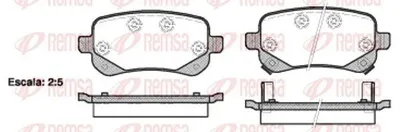 Produktbild von REMSA Bremsbeläge Satz Hinten Bremsklötze für FIAT Freemont (345) 1095.02