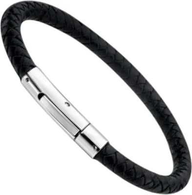 Produktbild von Lotus Style Armband schwarz rund LS1119-2/1 Lederarmband