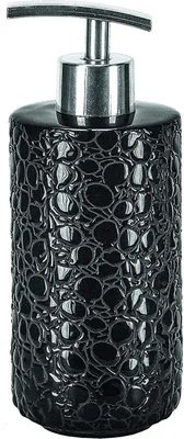Produktbild von Kleine Wolke Kroko Seifenspender, Porzellan, schwarz, 7.3 x 7.3 x 18 cm