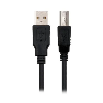 Produktbild von USB 2.0 A zu USB-B-Kabel NANOCABLE 10.01.0102-BK Schwarz (1 m)
