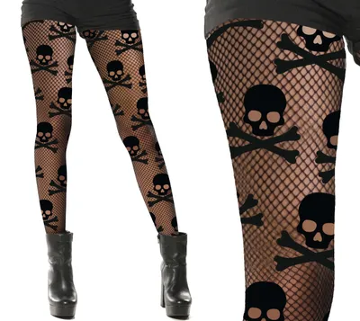Produktbild von Halloween Kürbis Netzleggings Gruseliges Muster Strumpfhosen Party Kostüm Geisterstunde, Farbe: Schwarz