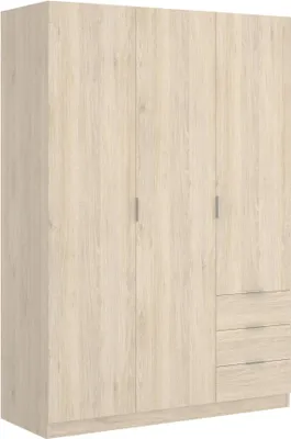 Immagine prodotto di Dmora Guardaroba 3 Ante Astru 52x121 cm Marrone Rovere, Appendiabiti 3 Ante
