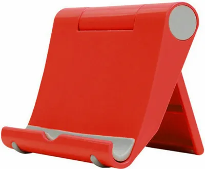 Produktbild von Falten Telefon Tablet-Halter Desktop Multifunktional Einstellbarer Mobile Stand Rot