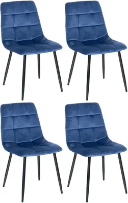 Produktbild von 4er Set Esszimmerstühle Antibes blau