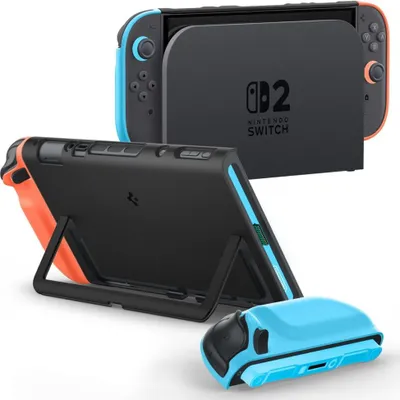Immagine prodotto di Spigen Nano Pop, Cover, Nintendo, Nero, Blu, Rosso, Policarbonato (PC), Nintendo Switch 2, antigoccia, antigraffio