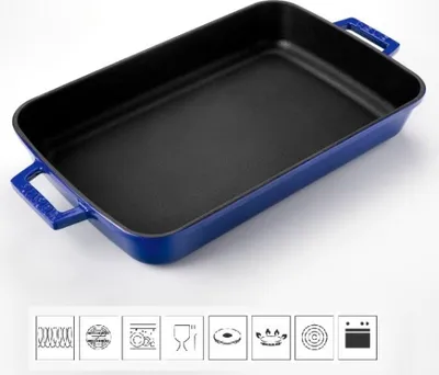 Obrázek produktu pro Litinový pekáč 22x30cm - modrý