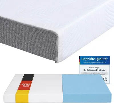 Produktbild von ARENSBERGER LINA, Gelschaum Matratze 140x200 cm – 11 cm NANOCELL® Gel-Schaum – H3 Härtegrad – Atmungsaktiv – Abnehmbarer Bezug 240g/m²